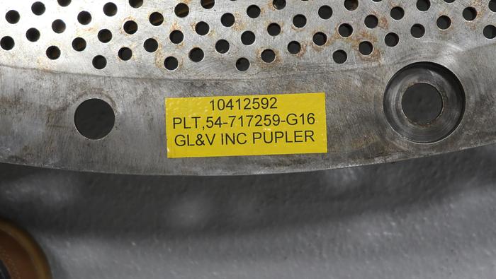 Used GL&V PLT Pulper Extraction Plate #44675