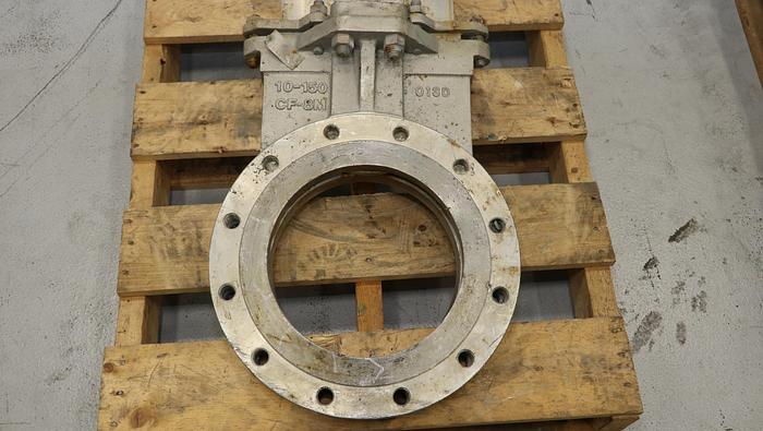 Used 10" Hand Operated Knife Gate Valve #46380