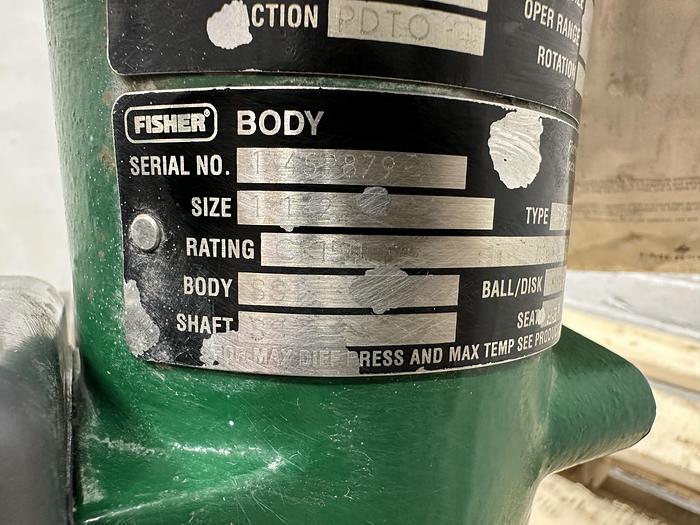 Used Fisher 1.5" V150 Air Operated Vee Ball Valve #46343