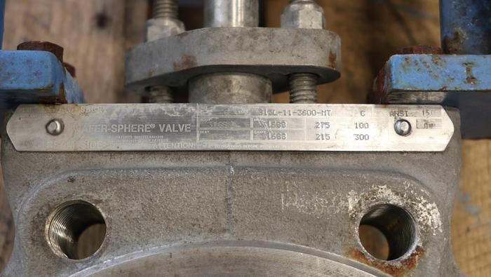 Used Neles Jamesbury 6" Air Operated Butterfly Valve #37743