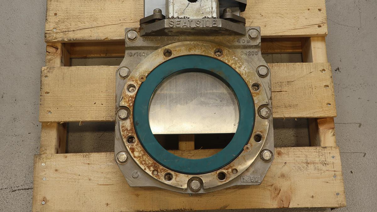 Used Stafsjo 8" Air Operated Knife Gate Valve #46637