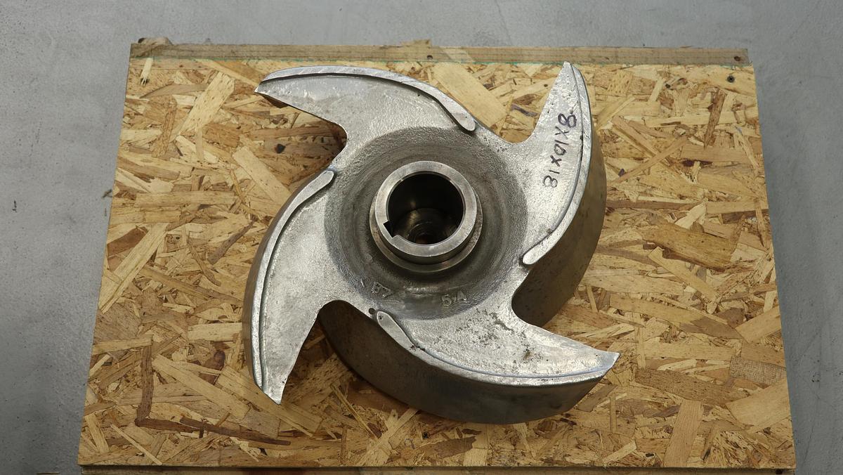 Used Goulds 3175 8x10x18 4-Vane Impeller #46551