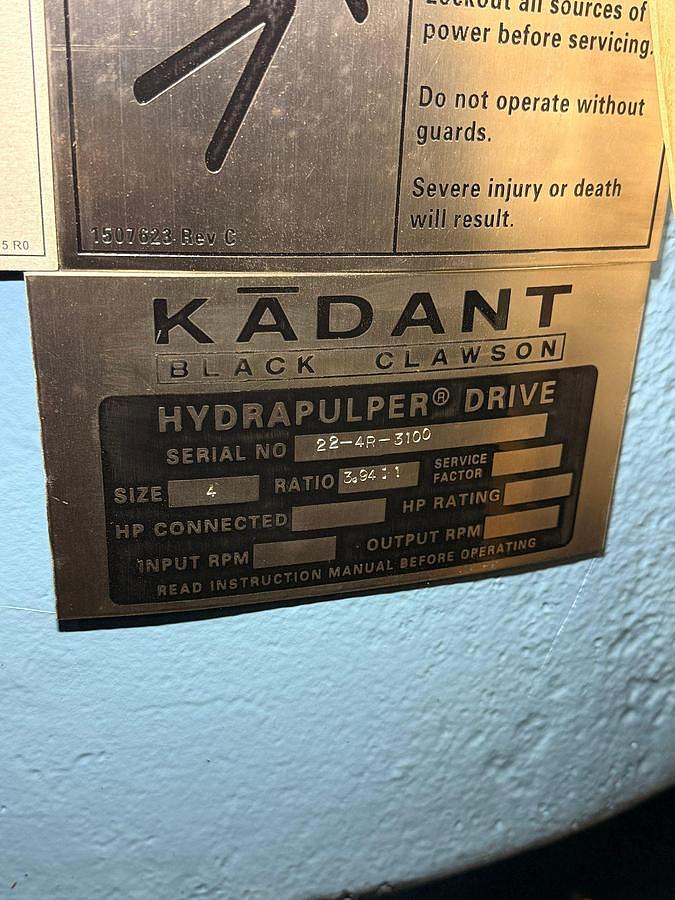 Unused Black Clawson No.4 Pulper Drive #47125