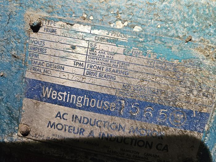 Used Westinghouse Ac Motor, 400 Hp, 2300 Volts, 713 Rpm #42418
