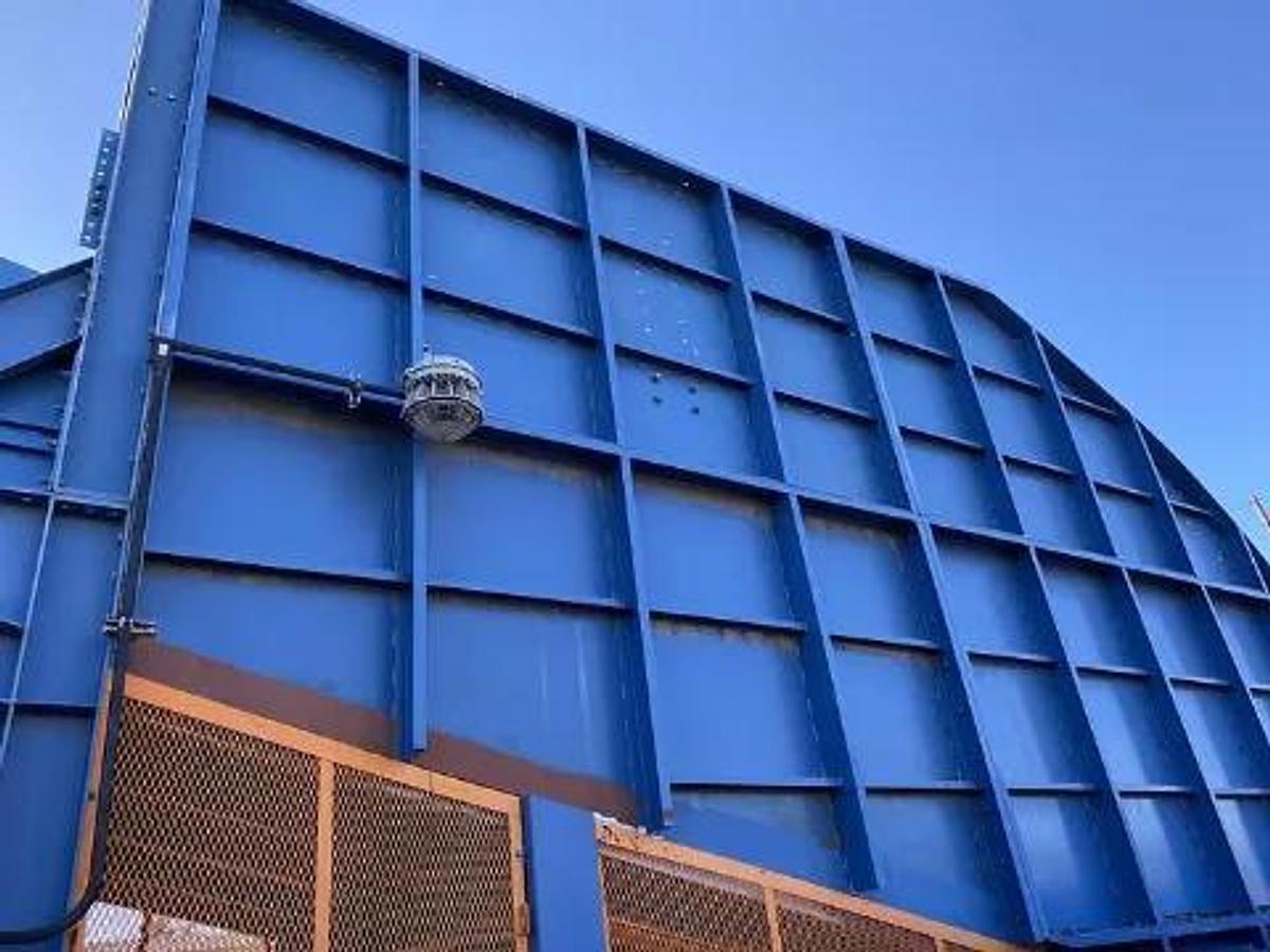 Used Bruks 70' Back-On Truck Dump with Optimized Smooth Cargo Flow Receiving Hopper #47308