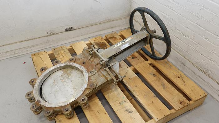 Used Fabri-Valve 14" Hand Operated Knife Gate Valve #46271