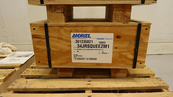 Used Andritz Sprout Bauer 34" Refiner Plate Set #44697
