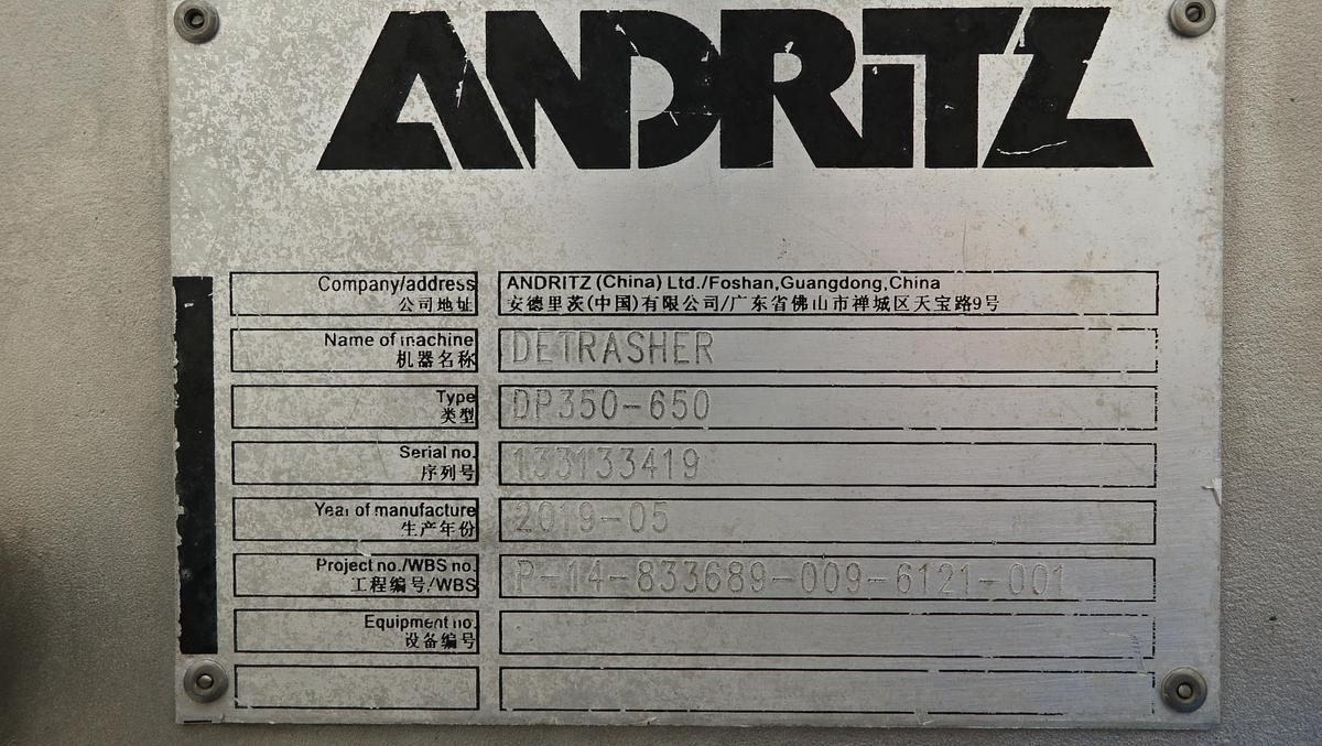 Unused Andritz DP350-650 Detrashing Pump  #47061