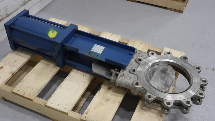 Unused Orbinox 10" 20-3636-R Air Operated Knife Gate Valve #46342