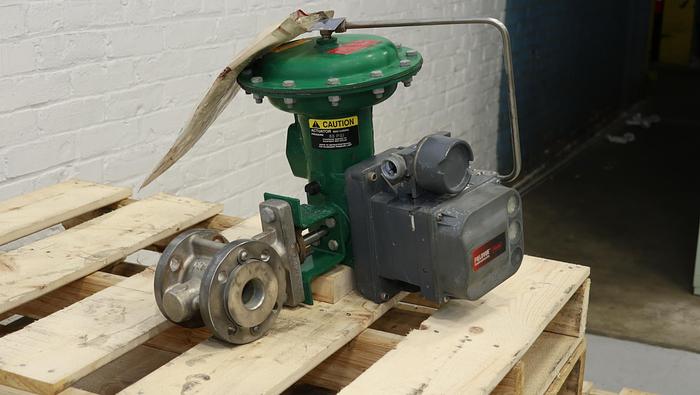 Used Fisher 1.5" V150 Air Operated Vee Ball Valve #46343