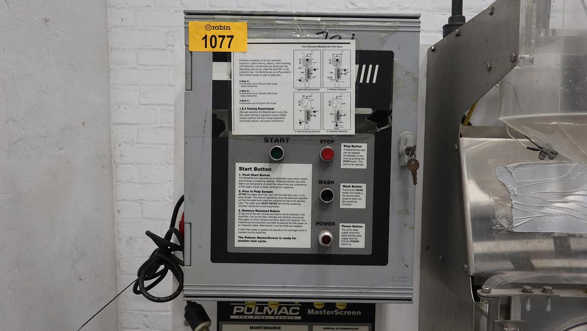 Used Pulmac Master Screen Shive Analyzer #46679