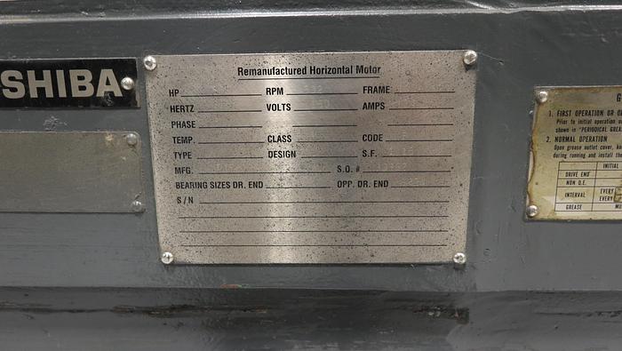 Used Toshiba 800 HP A/C Motor #44755
