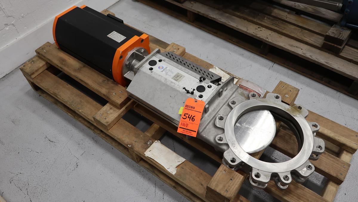 Unused Stafsjo 10" Air Operated Knife Gate Valve #47275