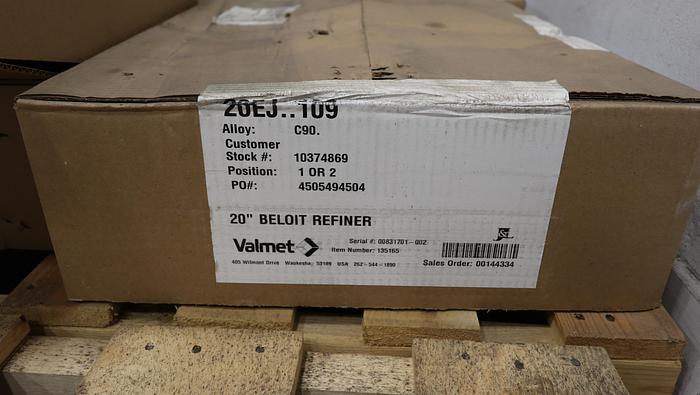 Unused Beloit  20" Refiner Plate Set #45430