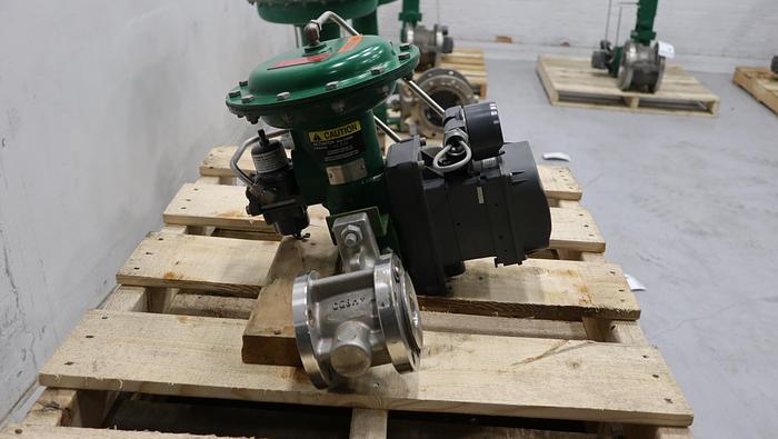 Used Fisher 1.5" V150 Air Operated Vee Ball Valve #46420