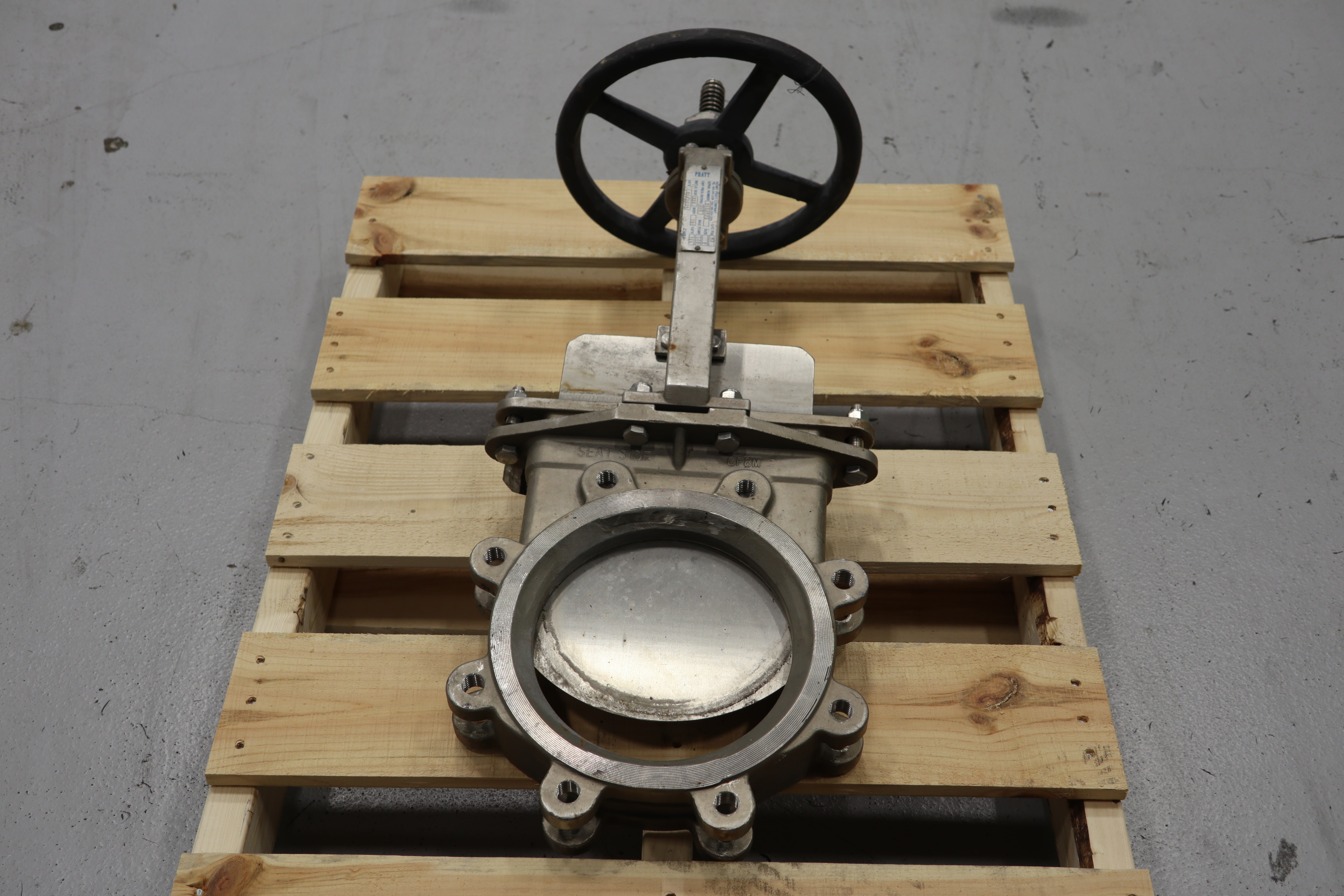 Used Henry Pratt CO. 8" Hand Operated Knife Gate Valve #47699