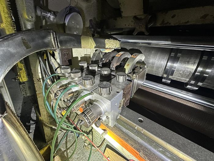 Used Cameron 88" Rewinder With Martin Shaftless Floor Pick-up Unwind #46473