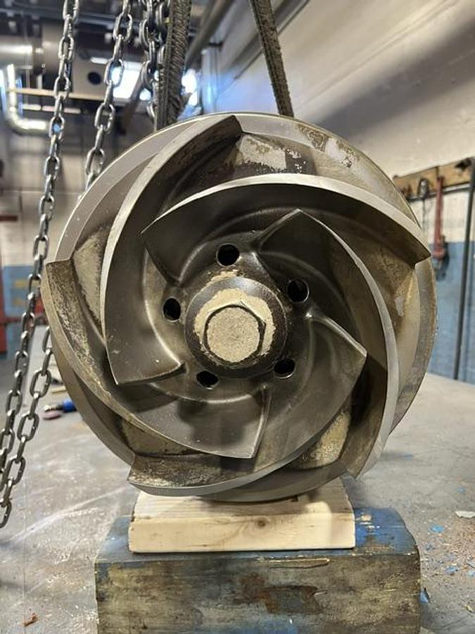 Used Goulds 3180M Power End with 12 5/8" Diameter 5-Vane Impeller  #47048