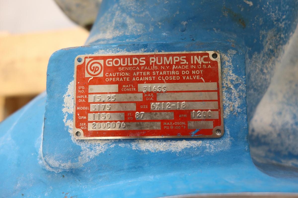 Used Goulds 3175 6x8x18 Pump #45901