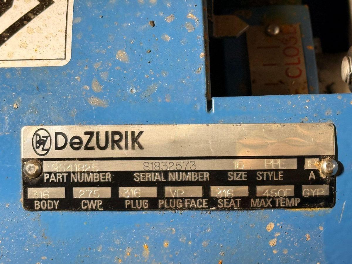 Unused Dezurik 10" Electronic Basis Weight Valve #47117