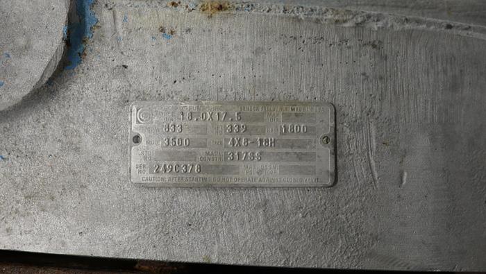 Used Goulds 3500 4x8x18H Medium Consistency Pump #45596