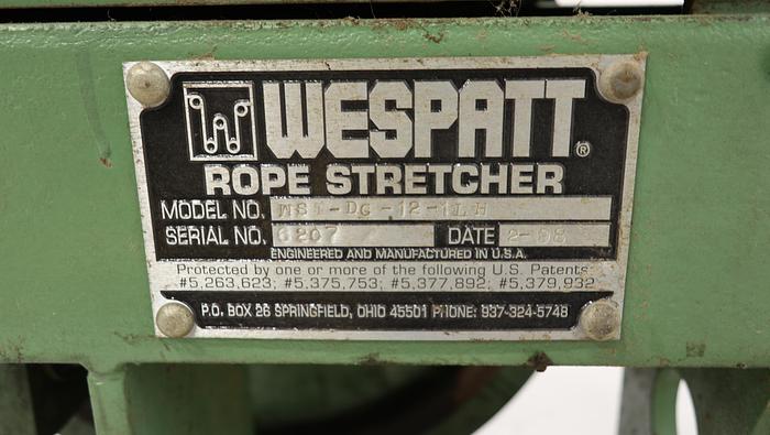 Used Wespatt WST-DG-12-1LH Rope Stretcher #44865