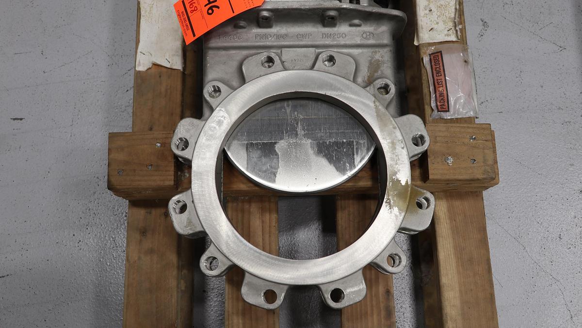 Unused Stafsjo 10" Air Operated Knife Gate Valve #47275