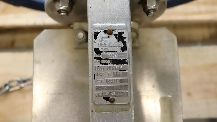 Used Flow Control 6" Hand Operated Knife Gate Valve #45936