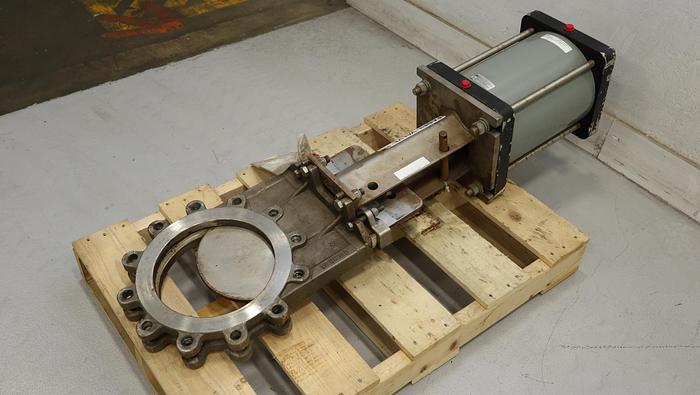 Used Fabri-Valve 10" Air Operated Knife Gate Valve #44768