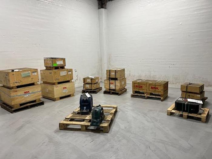 Used 1 Lot of Beloit MR-48 Spare Parts, Timken H9 Bearings, SKF SAF48KA-17U Housing and Taconite Seal Rings #39385