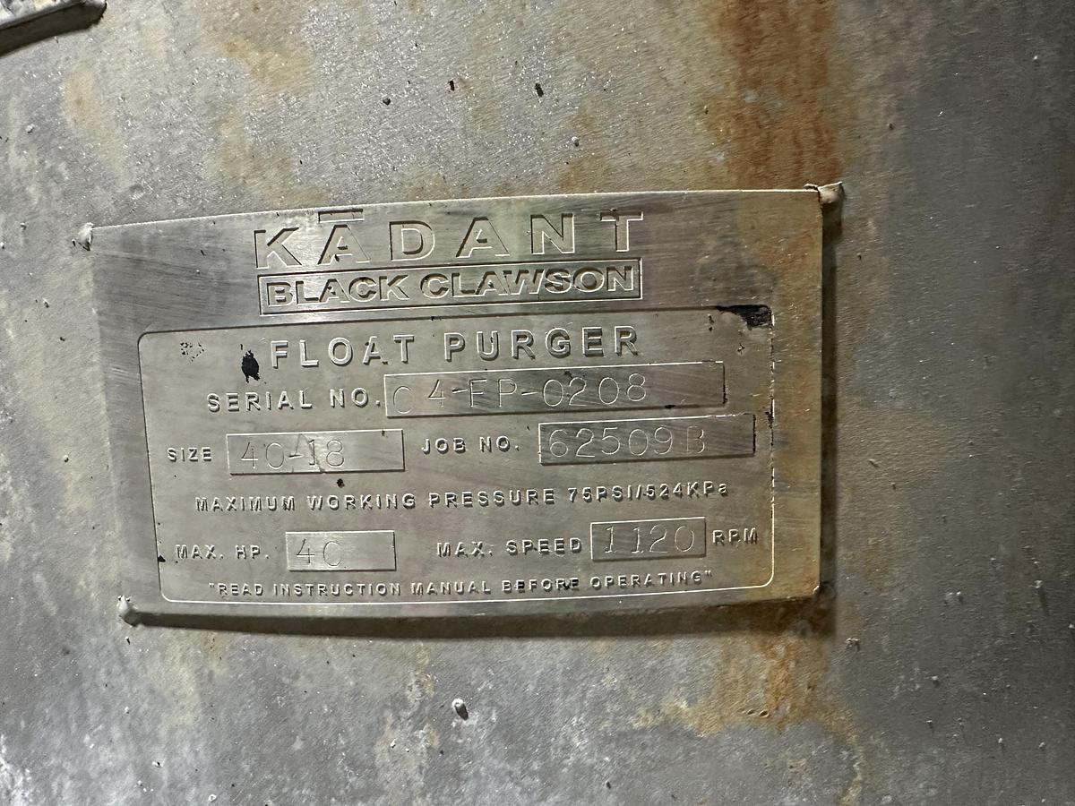 Used Kadant Black Clawson, Model 40-18 Float Purger  #46723
