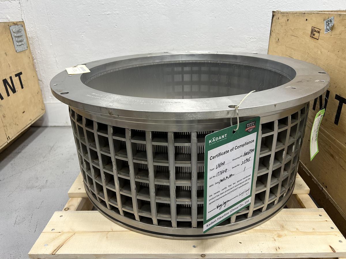 Unused Kadant Fiberwall UV100 Pressure Screen Basket  #47284