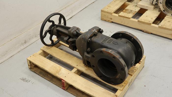 Used Powell Valves 6" Hand Operated Globe Valve #45049
