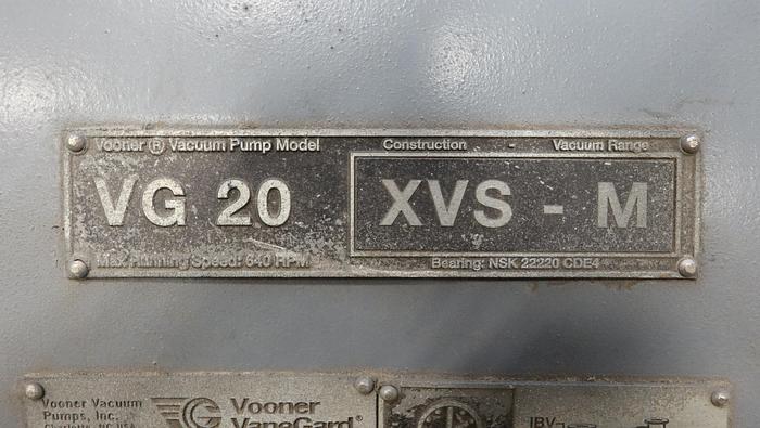 Unused Vooner VG-20 XVS-M Vacuum Pump #45056