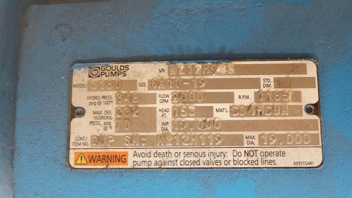 Unused Goulds 3180 Pump Casing #45685