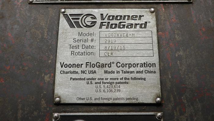 Used Vooner VG40XVE4-M Vacuum Pump #44754