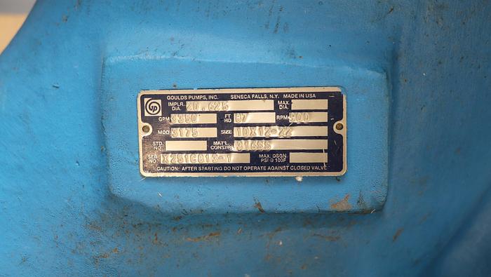 Used Goulds 3175 10x12x22 Pump #45597