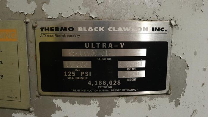 Used Black Clawson UV-500 Pressure Screen #44914