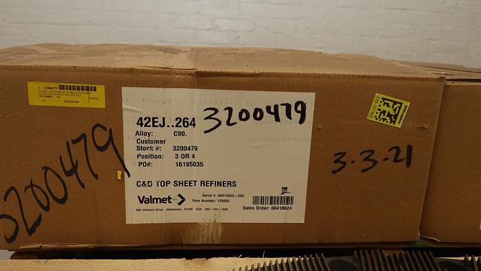 Unused Valmet 42" Refiner Plate Set #46022
