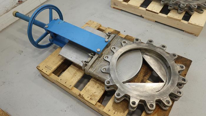 Used Orbinox 16" Hand Operated V-Port Knife Gate Valve #45628