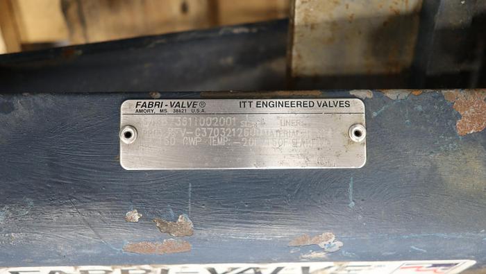 Used Fabri-Valve 6” Hand Operated Knife Gate Valve #45325