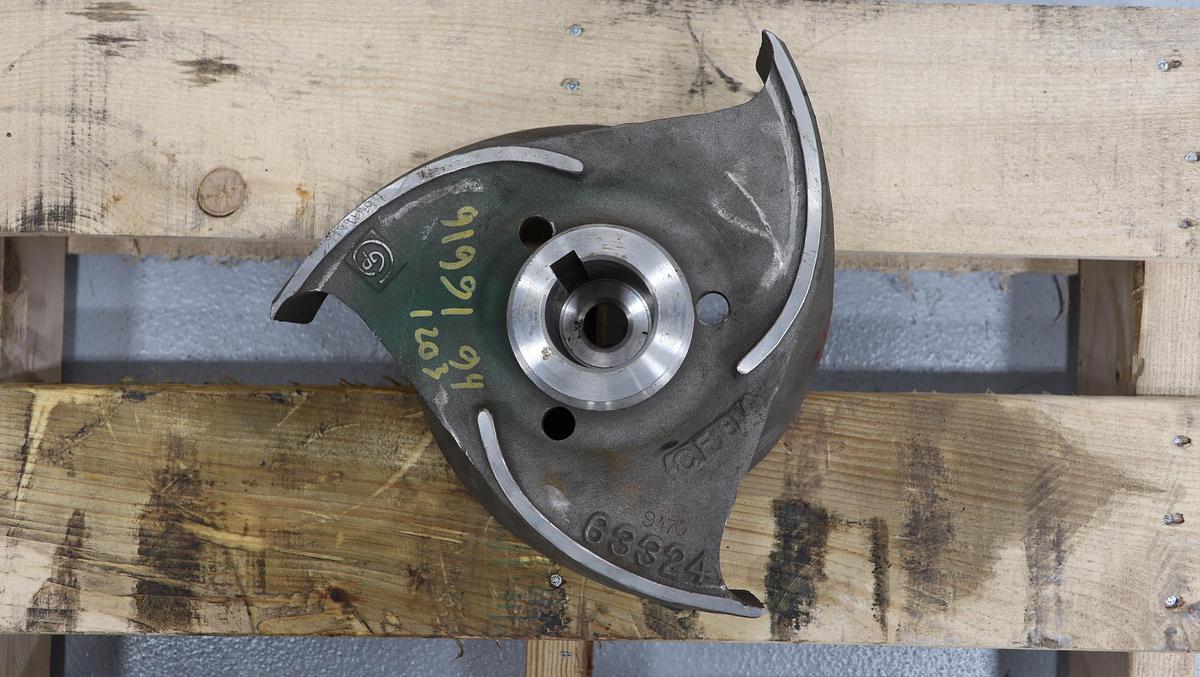 Used Goulds 3175 M 8x8x12 & 8x12x12 3-Vane Impeller #46815