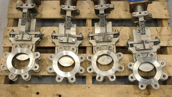 Used FNW 4" Air Operated Knife Gate Valve #46306