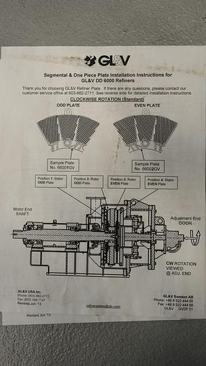 Unused GL&V DD4000 30" Refiner Plates #45134