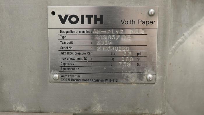 Refurbished Voith MS 0505 Pressure Screen #45460