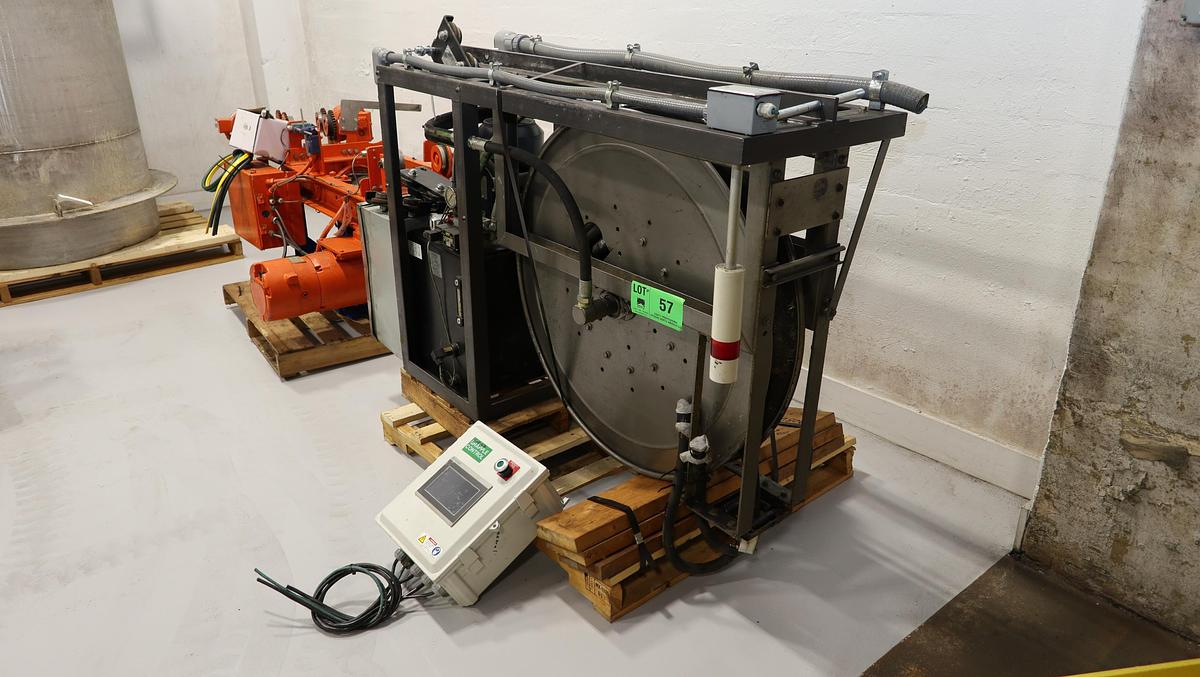 Used Andritz Saturn Monorail Hydraulic Grapple Hoist with SS Trash Tower #46206