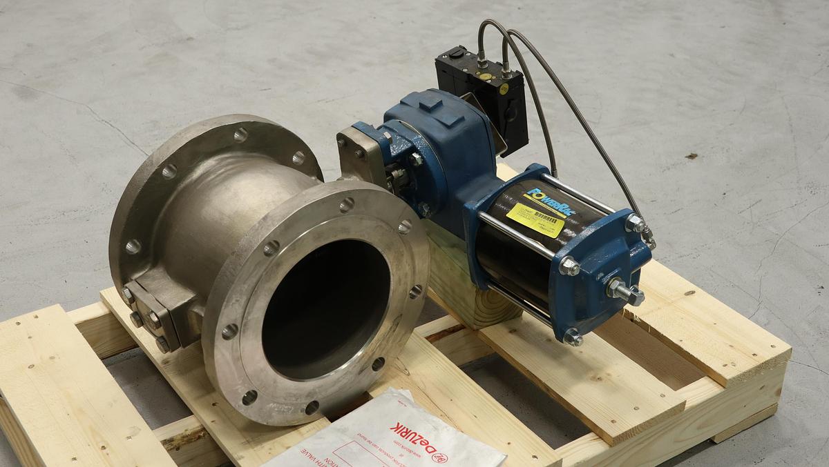 Unused Dezurik 9683522R2 VPB Style 8" Air Operated Vee Ball Valve #47104