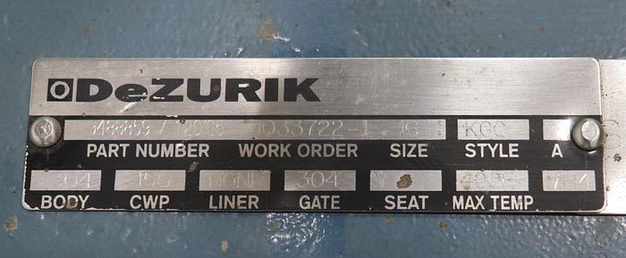 Used Dezurik 16" Hand Operated V-Port Knife Gate Valve #46375