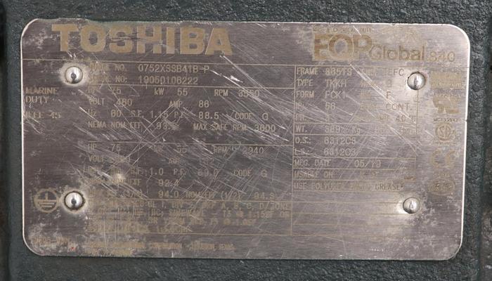 Unused Toshiba 752XSSB41B-P A/C Motor #45730