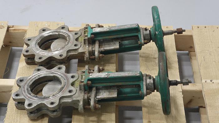 Used Rovalve S17-A 4” Hand Operated Knife Gate Valve #45766